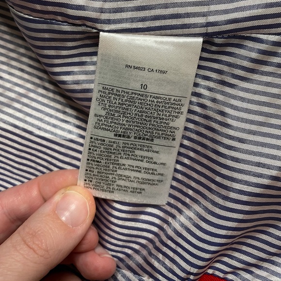 Banana Republic Red Jacket/Blazer Size 10 - Picture 7 of 7